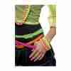 Neon Perlen Armbänder 80er Jahre mehrfarbig 4er Set Kostüm Accessoire