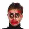 Halloween Maske Transparent mit Blut Gruselmaske Horror Fasching