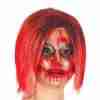 Halloween Horror Maske Frau mit Blut transparente PVC Gruselmaske