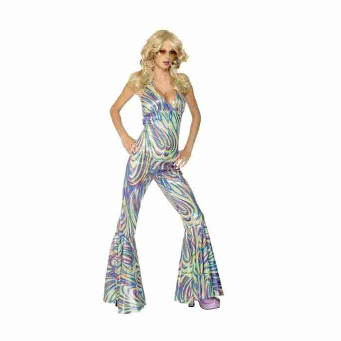Dancing Queen Kostüm Multi-Coloured Rückansicht - carnivalstore.de