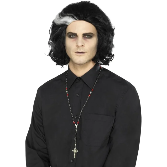 Vampir Rosenkranz Halskette Detail Kreuz Anhänger Gothic Schmuck
