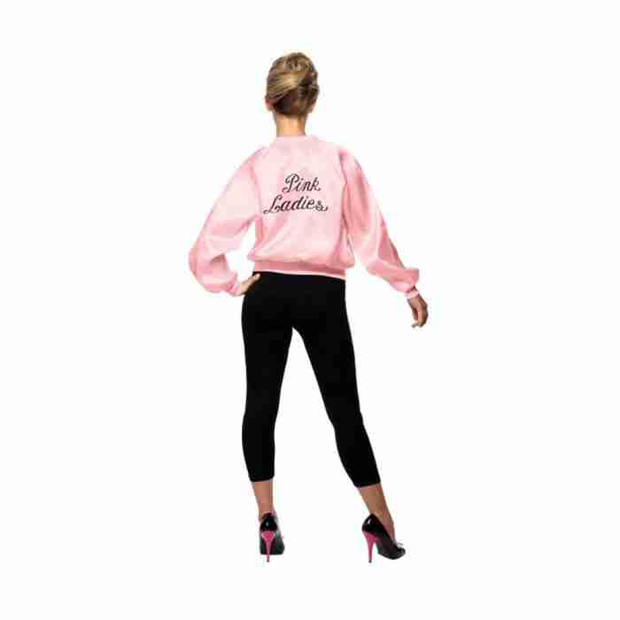 Pink Ladies Jacke Grease Kostüm Rosa Detail Ansicht - carnivalstore.de