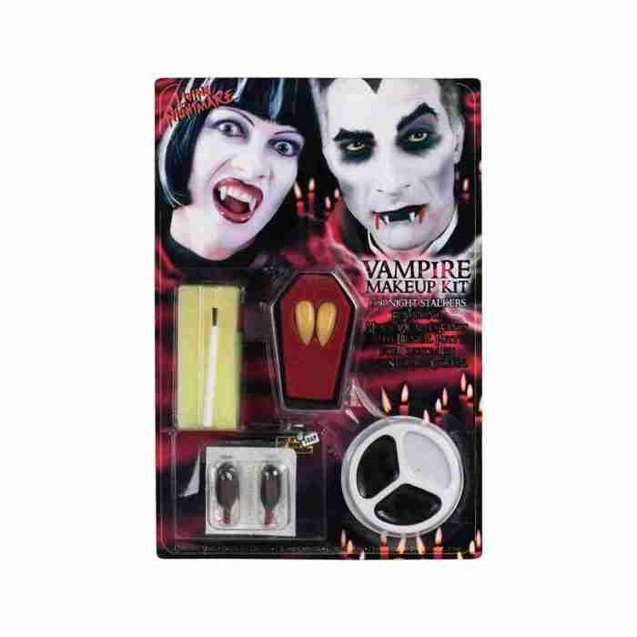 Vampir Make-up Kit Halloween Schminke Set mit Zähnen