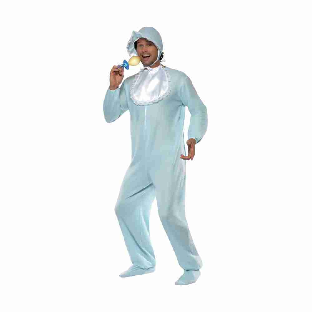Baby Strampler Kostüm blau Frontansicht Karneval