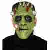 Halloween Maske grün Monster mit Schrauben Horror Karneval