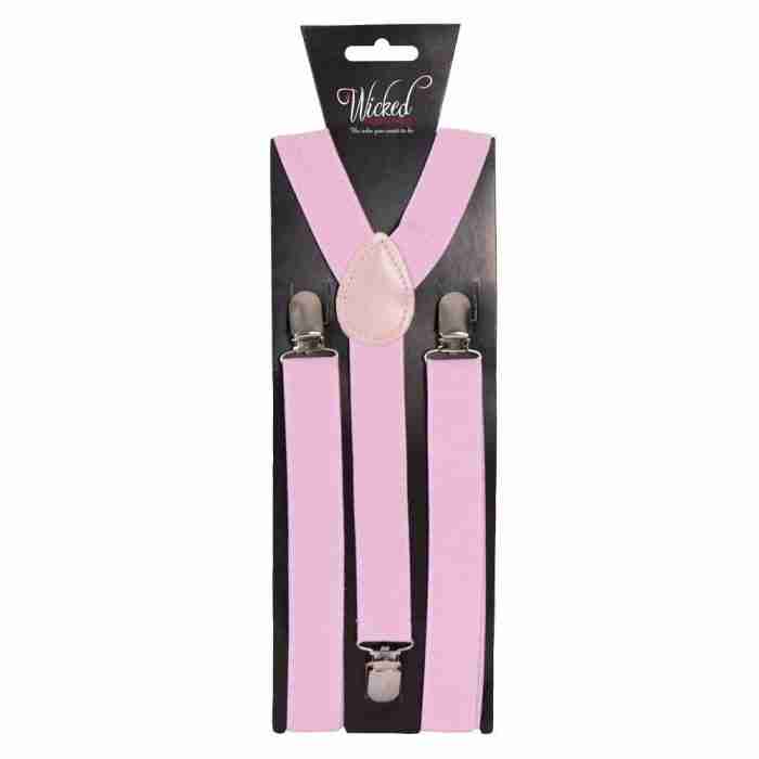 Elastische Hosenträger bunt in Baby Pink - Carnival Store GmbH