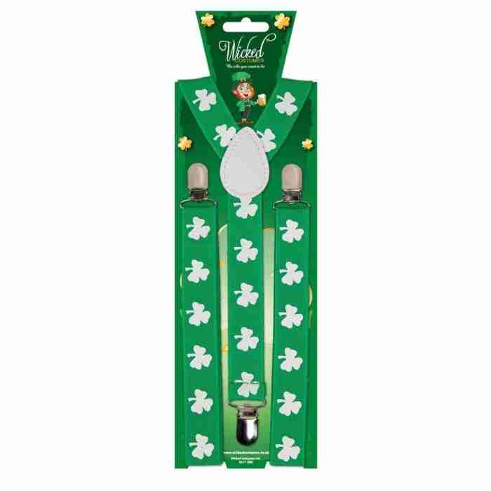 Elastische Hosenträger bunt für St. Patrick's Day - Carnival Store GmbH