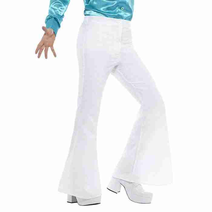 Weiße Schlaghose für Herren Retro Look - carnivalstore.de