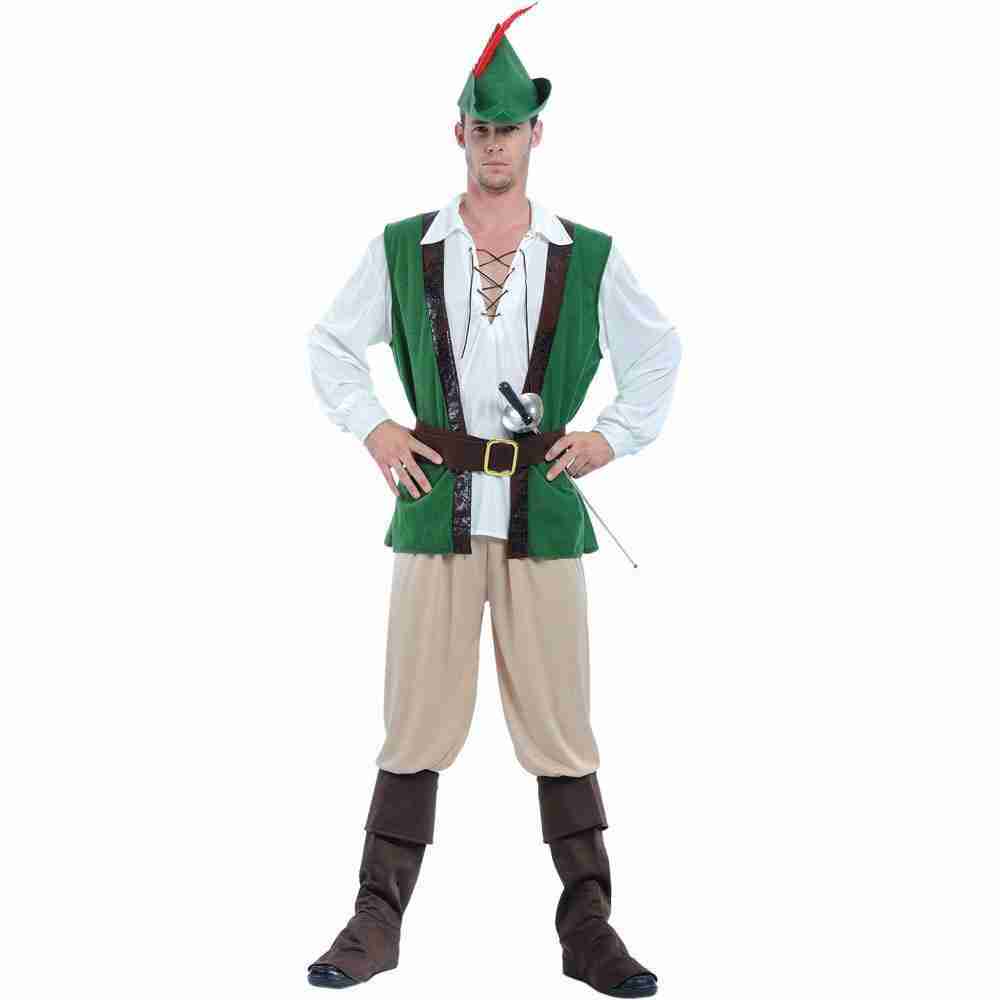 Robin Hood Kostüm Herren - Detailansicht der hochwertigen Verarbeitung