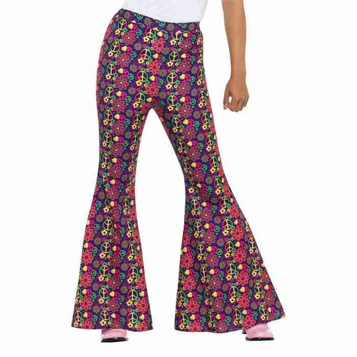 60er Psychedelic CND Schlaghose Damen Rückansicht - carnivalstore.de