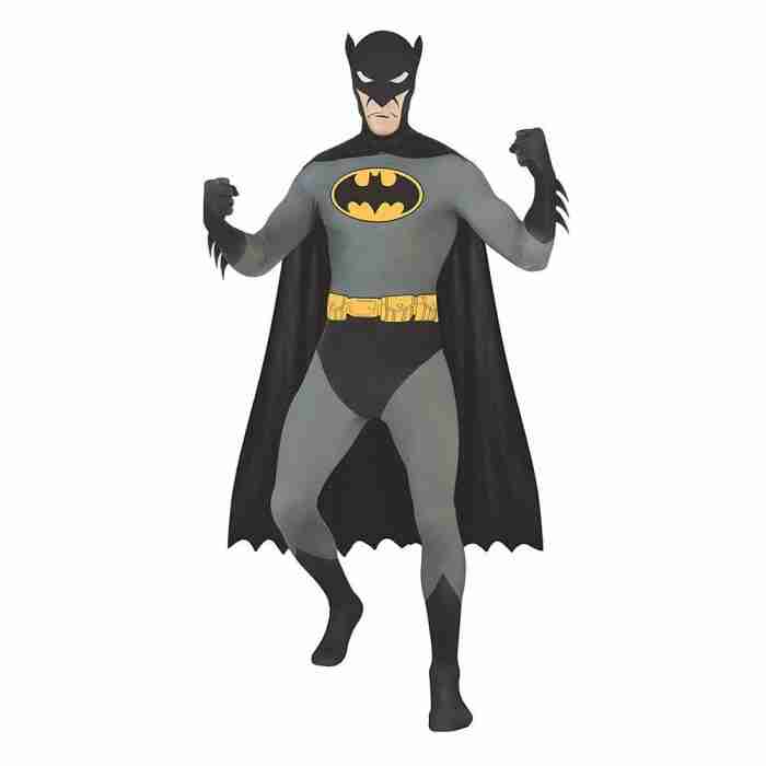 Batman Kostüm Herren 2nd Skin Jumpsuit Schwarz - carnivalstore.de
