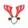 Weihnachts Kopfschmuck Rentier Haarreif mit Glöckchen braun rot