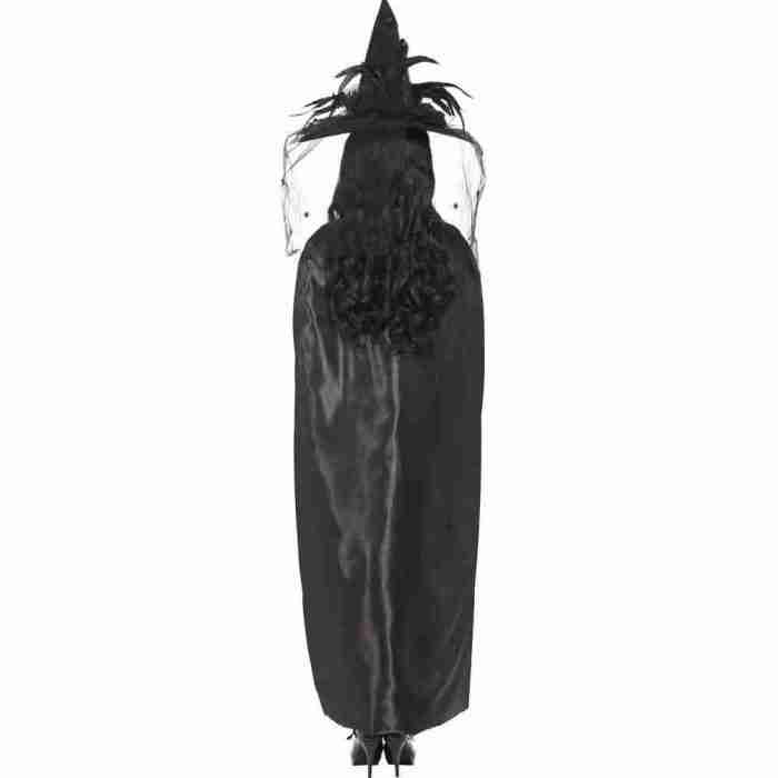 Schwarzer Hexenumhang Damen Halloween Kostüm Accessoire