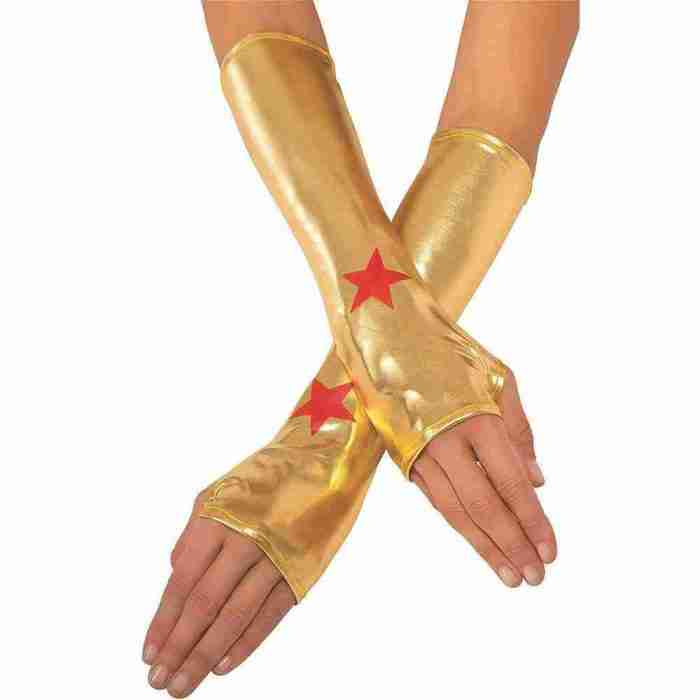 Wonder Woman Handschuhe Gauntlets Gold Damen Superhelden Kostüm