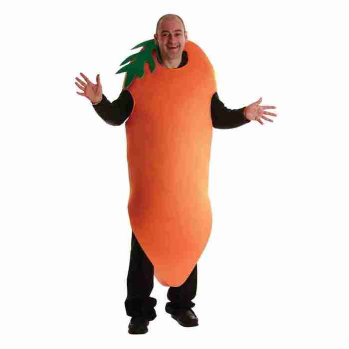 Lustiges Karotten Kostüm orange Faschingskostüm Unisex
