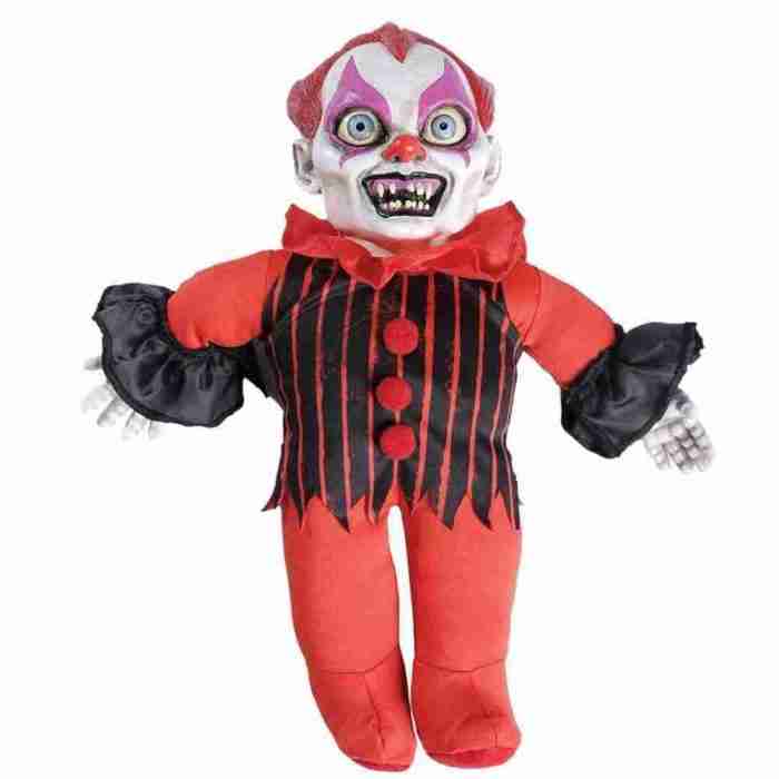 Giggles Haunted Clown Puppe Halloween Dekoration 25cm