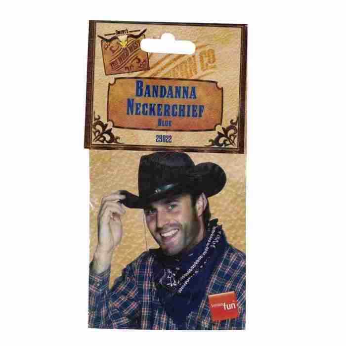 Blaues Western Bandana Cowboy Halstuch Detail Ansicht