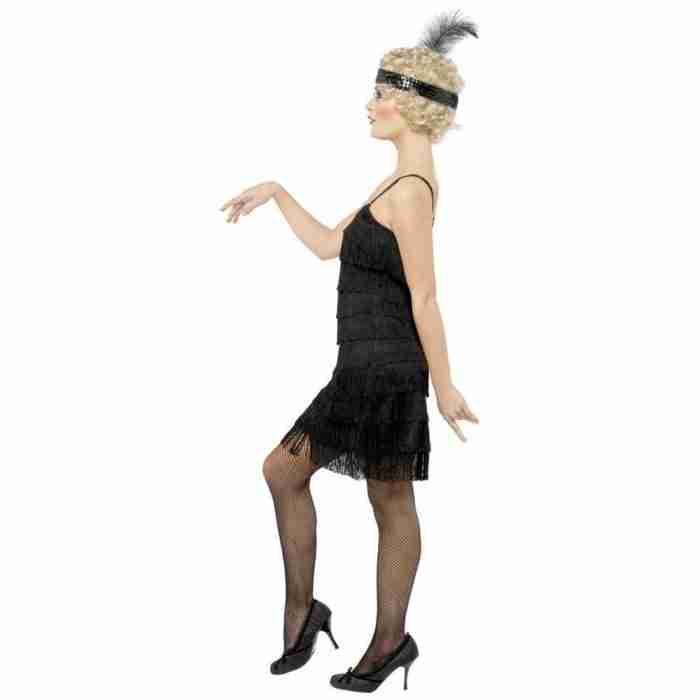 Charleston Flapper Kleid mit Stirnband Detail - carnivalstore.de