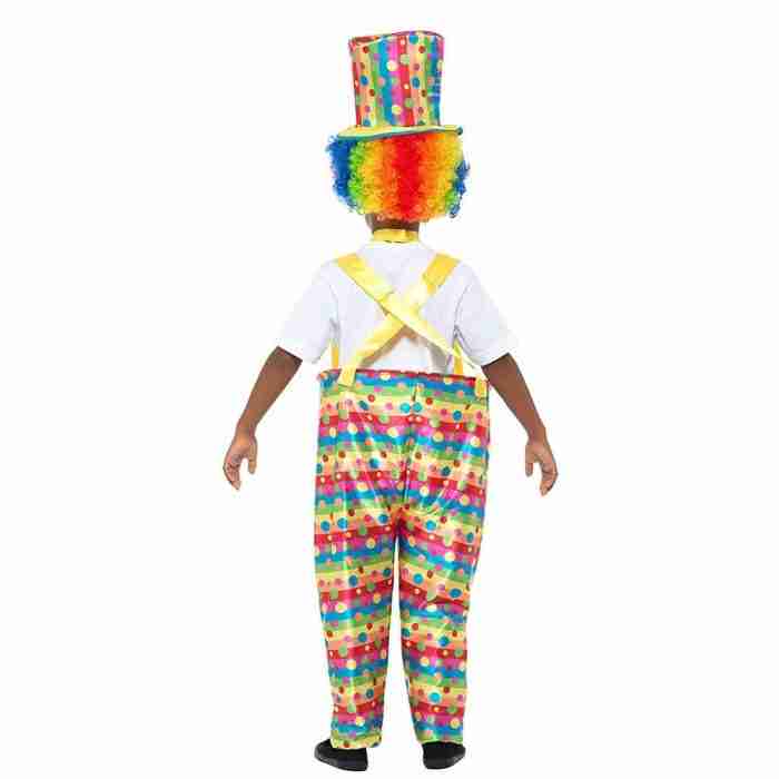 Jungen Clown Kostüm mit Polka-Dot Jumpsuit und Fliege