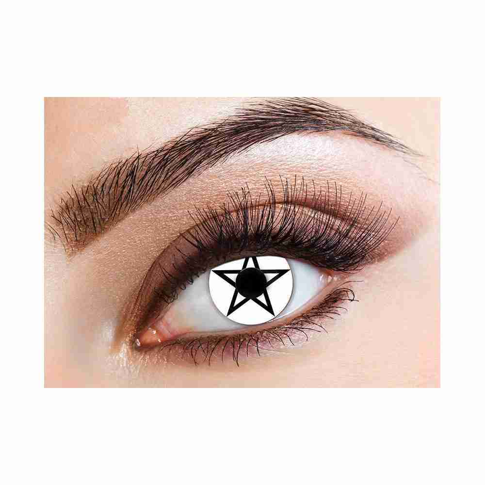 Pentagramm Kontaktlinsen Detail Muster Gothic Augen