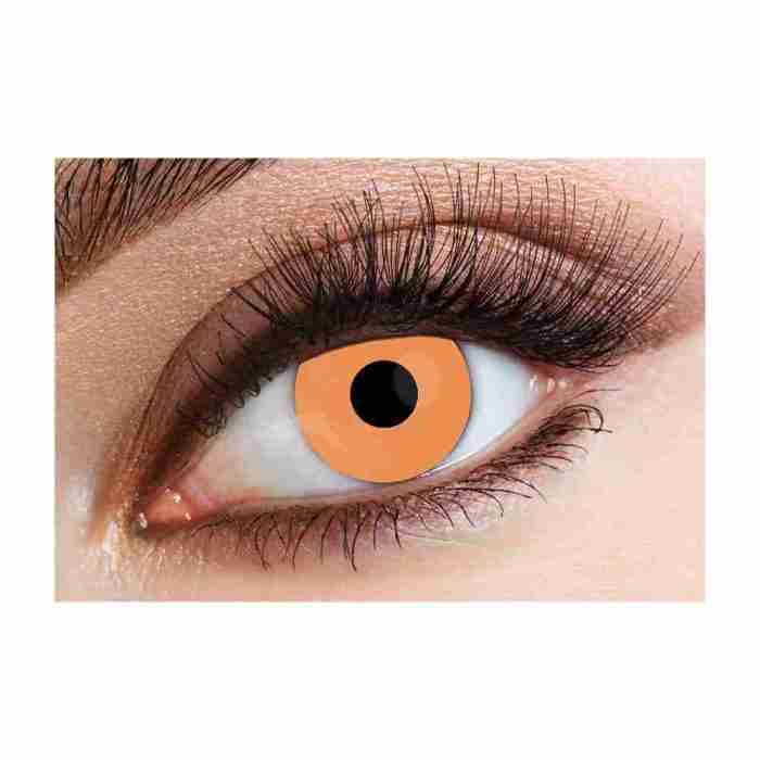 UV Orange Kontaktlinsen Farblinsen für Karneval Halloween
