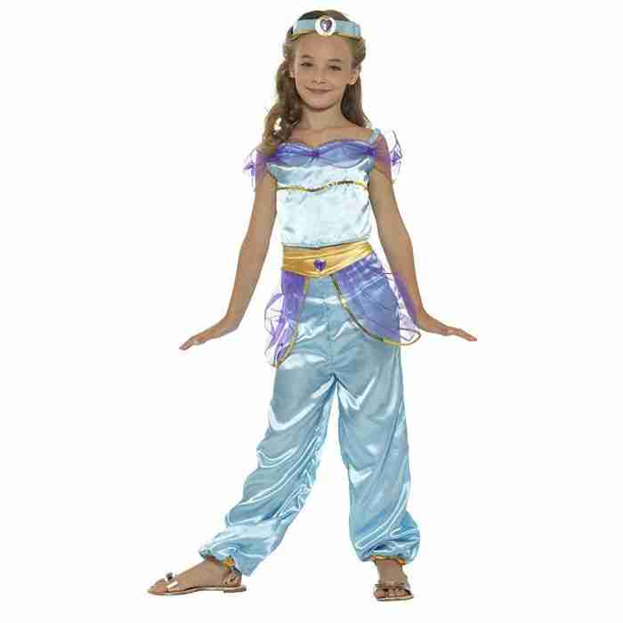 Arabische Prinzessin Kostüm für Kinder - Märchenhaftes Outfit in Blau