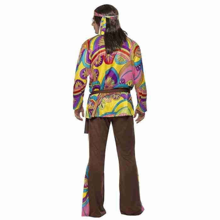 Herren Hippie Kostüm Psychedelisch Details Stirnband - carnivalstore.de