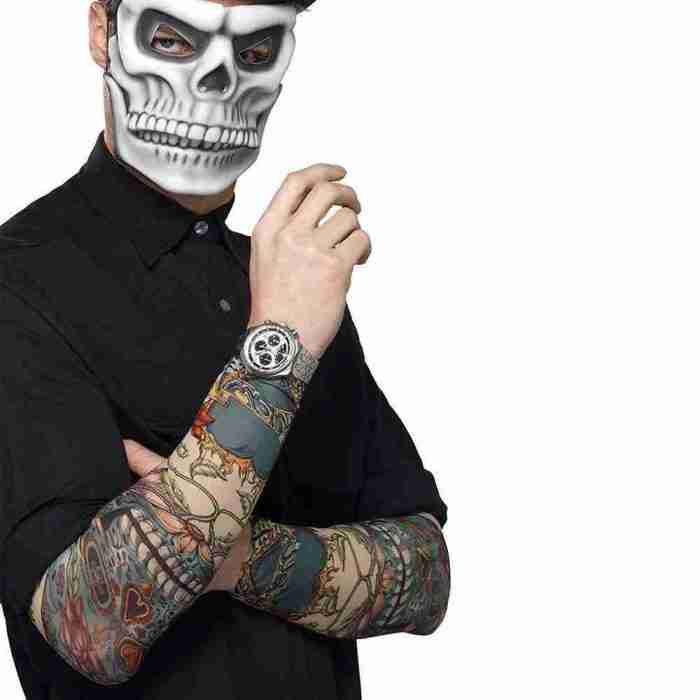 Day of the Dead Tattoo Ärmel Sugar Skull Design Halloween Kostüm