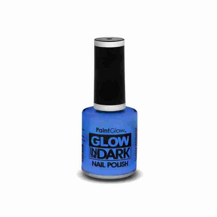 PaintGlow Nagellack Blau Glow Effekt Make-up Karneval Halloween