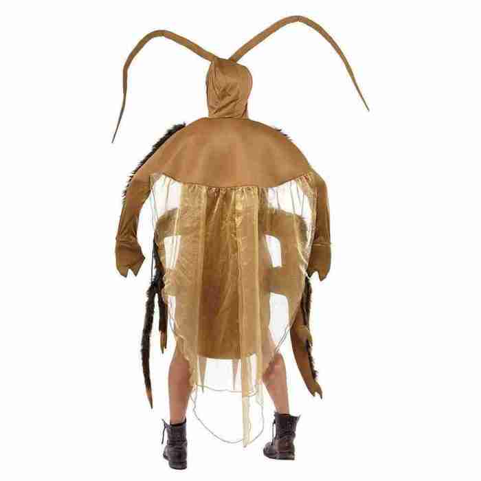 Kakerlaken Kostüm Rückansicht braun Insektenkostüm Fasching
