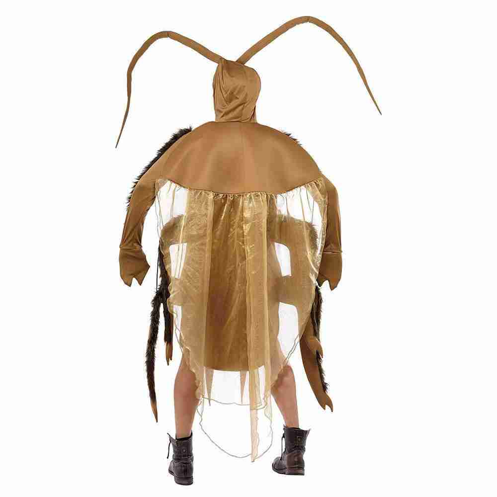 Kakerlaken Kostüm Rückansicht braun Insektenkostüm Fasching