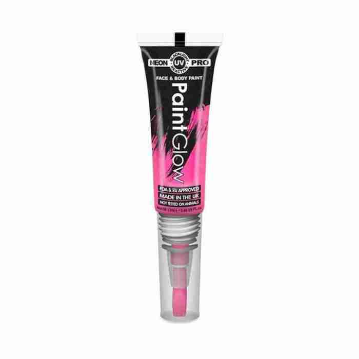 UV Neon Gesichtsfarbe Pink Anwendung Schwarzlicht Party Make-up