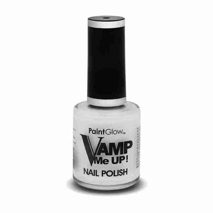 Weißer Vamp Nagellack Detailansicht Halloween Kosmetik