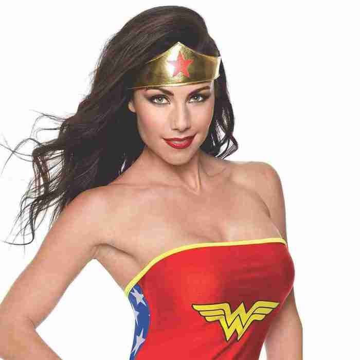 Wonder Woman Tiara Gold Superhelden Kostüm Accessoire Damen