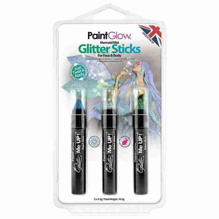 PaintGlow Mermaid Mist Glitzersticks Anwendung Gesicht Körper