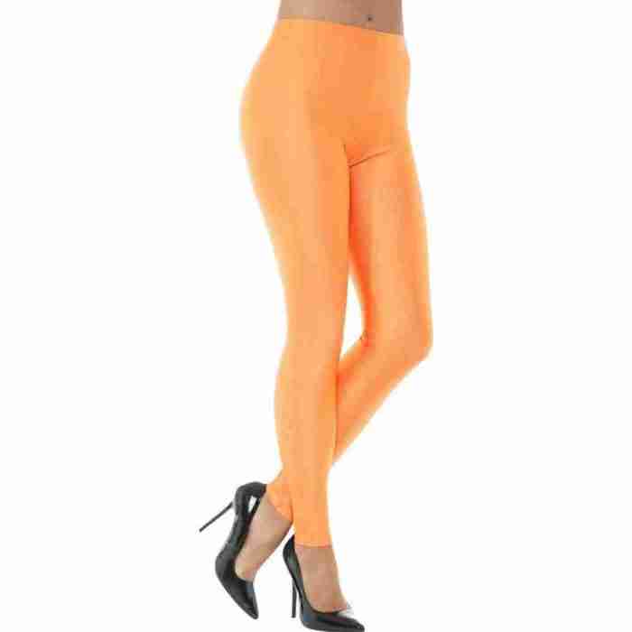 Neon Orange Retro Leggings 80er Style Rückansicht