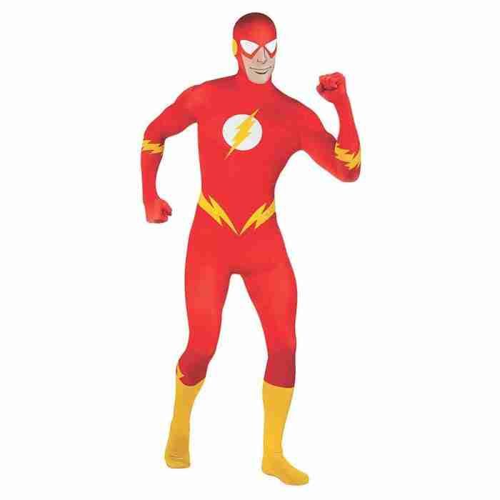 Flash Superhelden Kostüm 2nd Skin Jumpsuit in Rot - carnivalstore.de