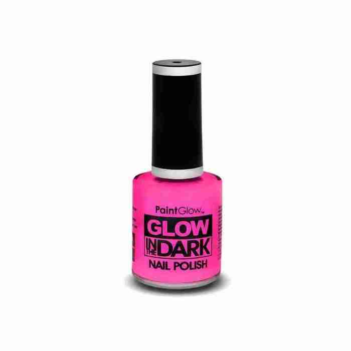 Glow Nagellack Pink Flasche leuchtend im Dunkeln
