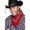 Cowboy Halstuch Rot Western Design Bandana für Herren Kostüm