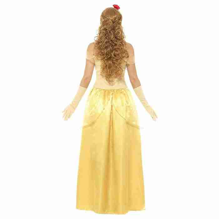 Damen Goldene Prinzessin Kostüm Rückansicht mit elegantem Design