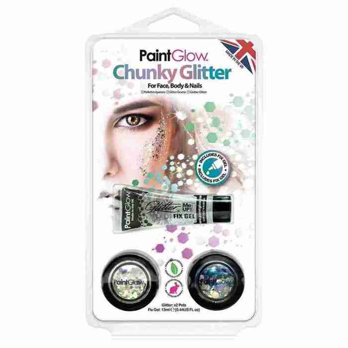 PaintGlow Chunky Glitter Set Unicorn Tears Mystic Mermaid