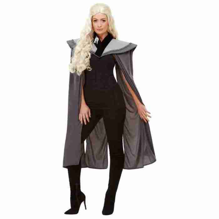 Damen Mittelalter Cape Grau Smiffy's Kostüm Accessoire