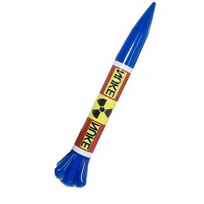 Nuklear Rakete aufblasbar Detailansicht Karneval Halloween Accessoire