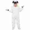 Kinder Schaf Kostüm - Hooded Jumpsuit Weiß Schwarz für Karneval