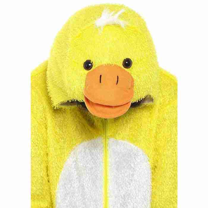 Ente Kinder Kostüm - Rückansicht des gelben Entchen Outfits
