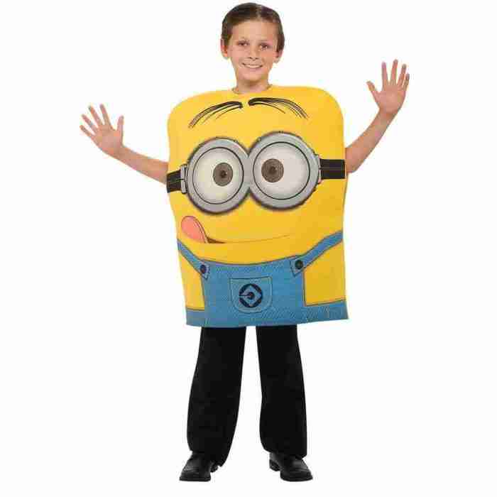 Minion Dave Kostüm Kinder gelb Schaumstoff Detail