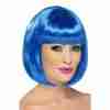 Damen Party Perücke Bob mit Pony Blau Faschingsperücke