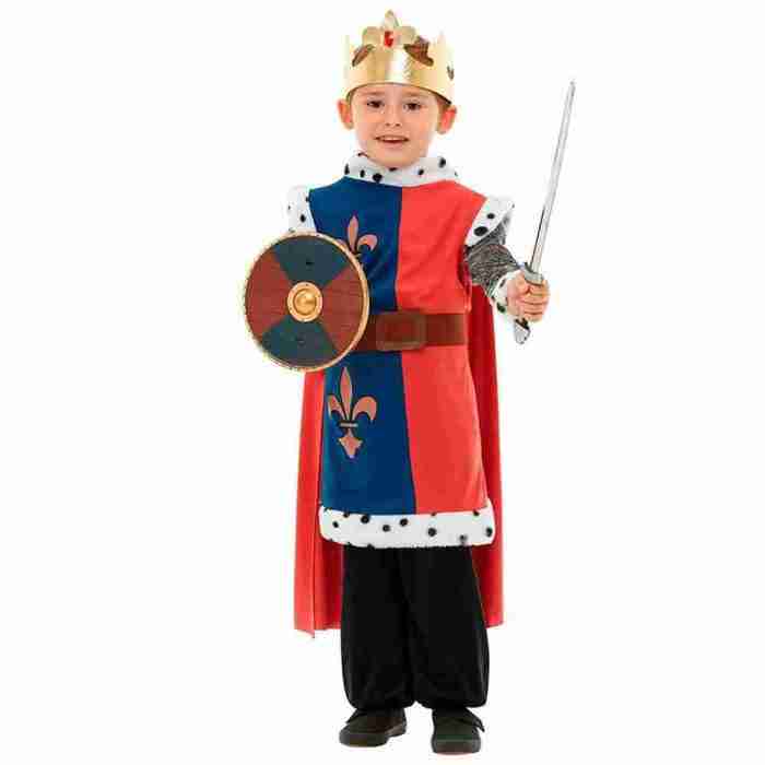 Ritter Waffen Set Kinder Schwert Schild Blau Rot Karneval