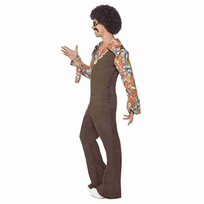 Groovy Boogie Kostüm Braun Jumpsuit Herren - carnivalstore.de