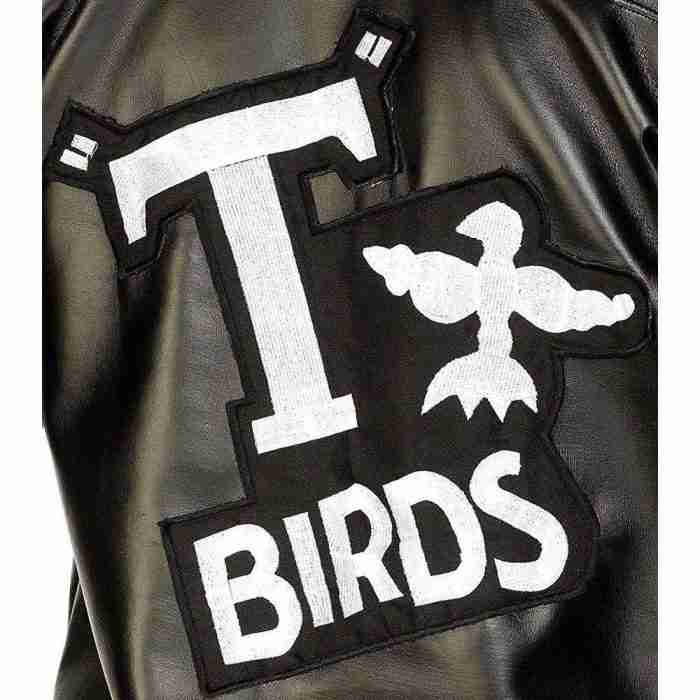 Grease T-Birds Jacke Kinder Kostüm Rückansicht mit authentischem Logo
